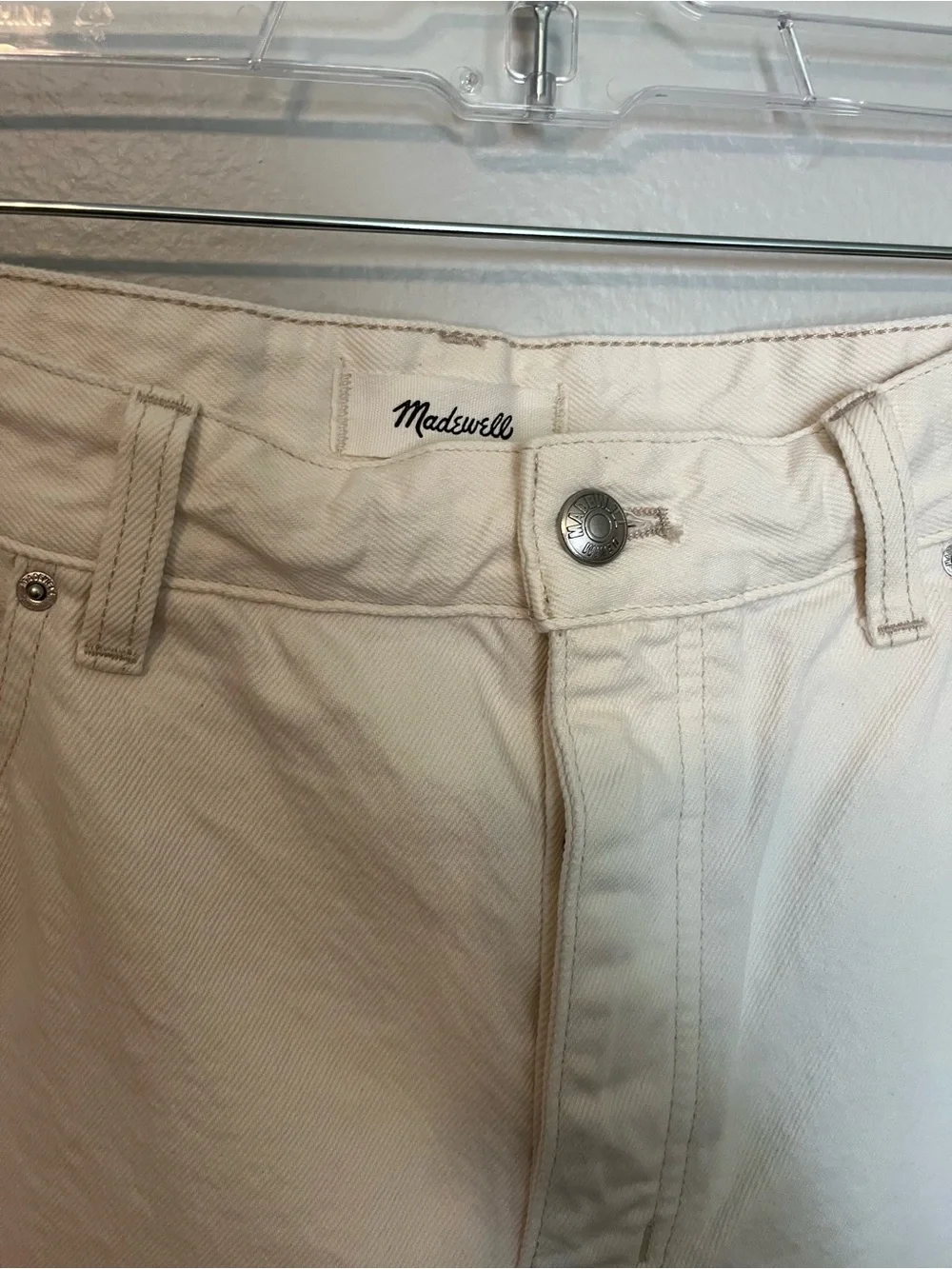 Madewell women's Off-White barrel Jeans